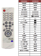 Samsung  AA59-00312D náhradní dálkový ovladač jiného vzhledu