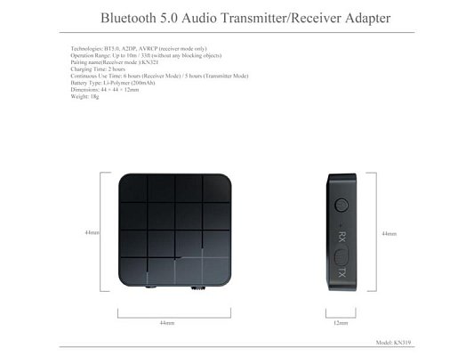 Bluetooth/AUX vysílač/přijímač, přijímač/vysílač