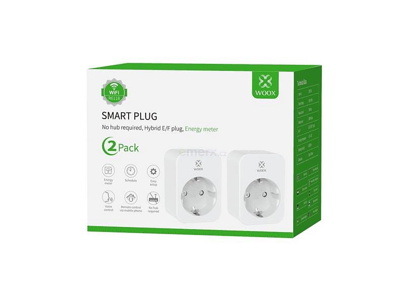 Smart sada zásuvek WOOX R6118/2pack WiFi Tuya