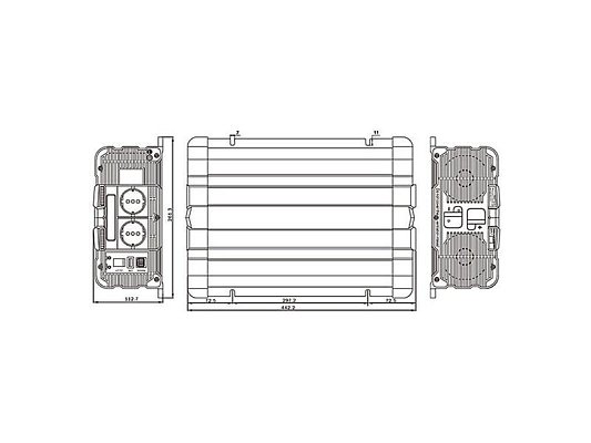 Měnič napětí FS2000 24V/230V 2000W čistá sinusovka D.O. bezdrátové