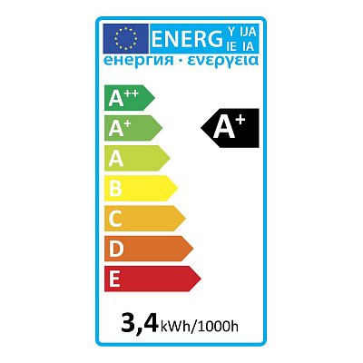 LED žárovka E14, 3,4W, 230VAC, teplá bílá 2700K, kulatá, čirá, 250lm (LZV-012)