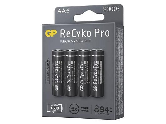 Baterie AA (R6) nabíjecí 1,2V/2000mAh GP Recyko Pro 4ks