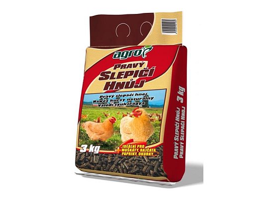 Pravý slepičí hnůj AGRO 3kg