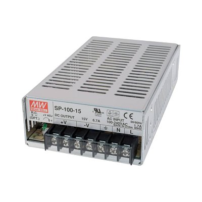 Spínaný zdroj pro vestavbu krytý 100,5W, 15V/6,7A DC