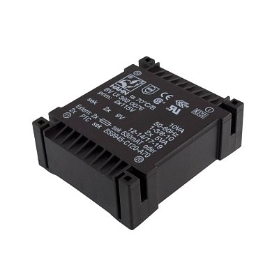 UI39; 2x2x9V/0,556A; 10VA; 2x115V; 68,2x57,3x23mm