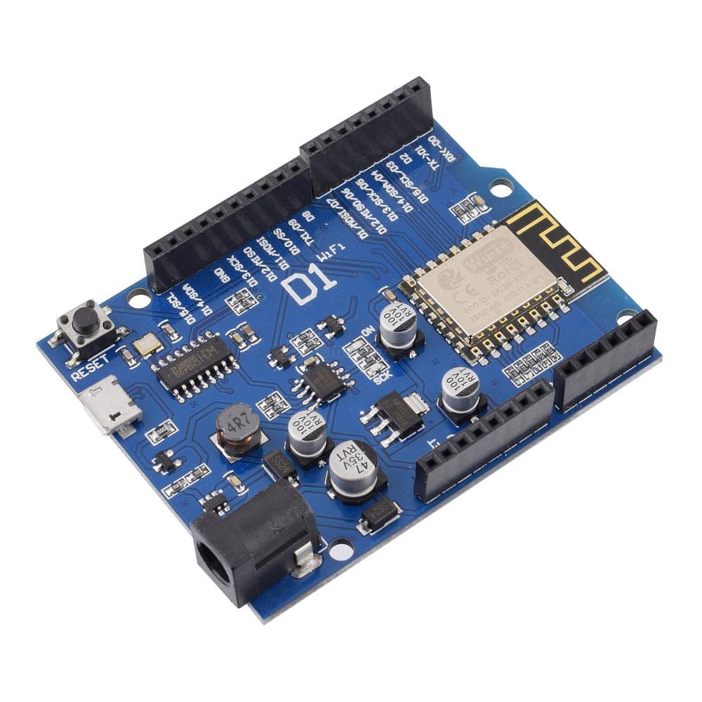 Vývojová platforma Espressif založená na  ESP-8266EX, téměř kompatibilní s piny Arduino UNO, lze použít i některé shield moduly určené pro klasické Arduino UNO. 