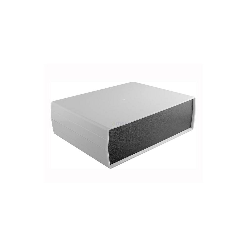 Krabička plastová; čtyřdílná; 200x160x63,5mm; ABS; šedá s černými boky