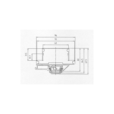 Krabice na DIN; 1 modul; 96x27x42mm