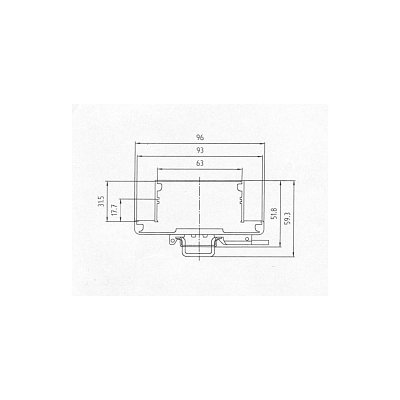 Krabice na DIN; 2 moduly; 93x42x93mm