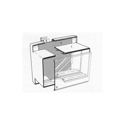 Krabice na DIN; 4 moduly; 96x70,5x42mm