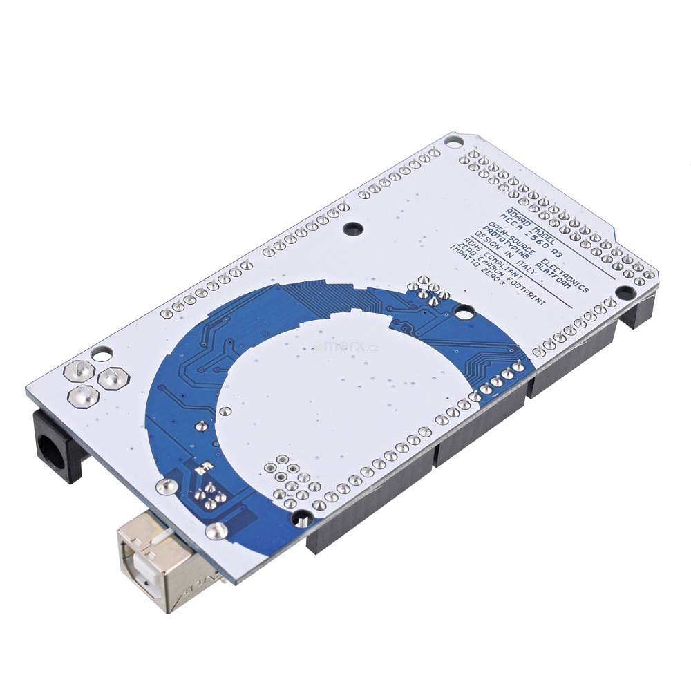 Klon Mega s procesorem ATmega2560. Funguje plně s Arduino IDE.