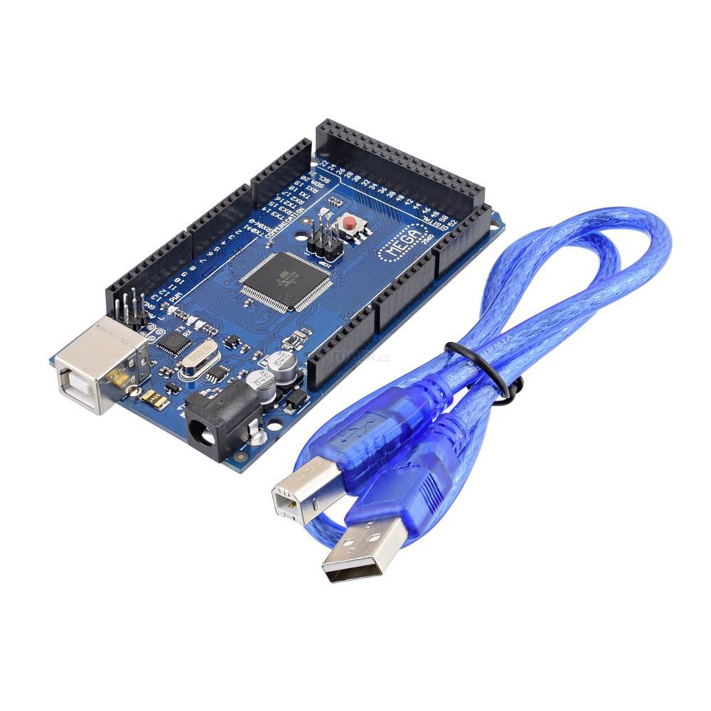Klon Mega s procesorem ATmega2560. Funguje plně s Arduino IDE.