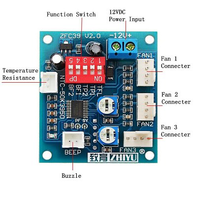 Modul regulátoru pro tři ventilátory