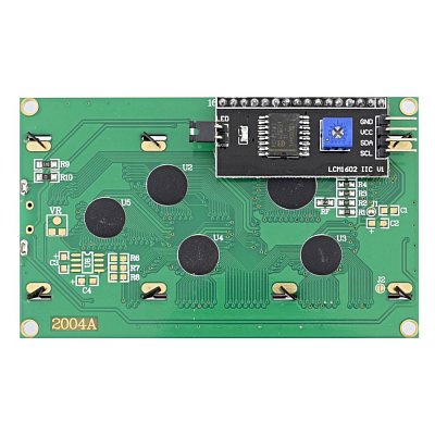 Modrý LCD displej s podsvícením bílou LED a řízen přes I2C - velice vhodný pro jednoduché projekty s malými nároky na zobrazování informací. 