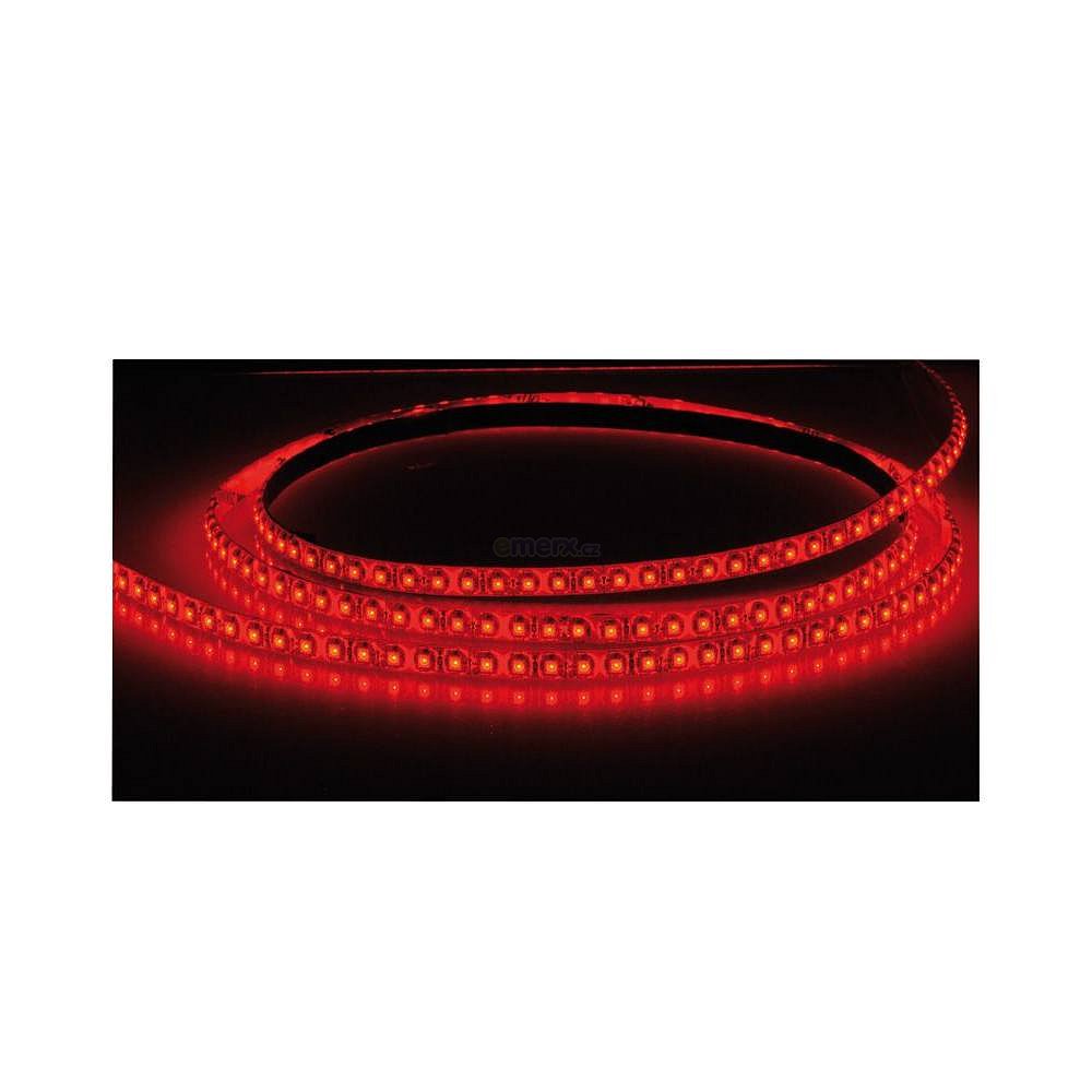 LED pásek 120LED/m; red; 9,6W/m; IP65; 3m; 12V