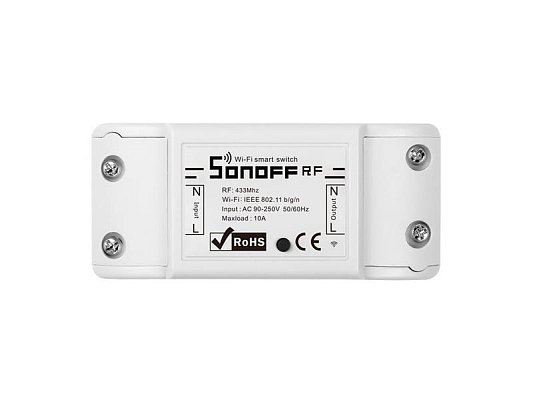 RF a WiFi spínač, AWS, eWeLink, 90-250V AC, 10A, 2200W