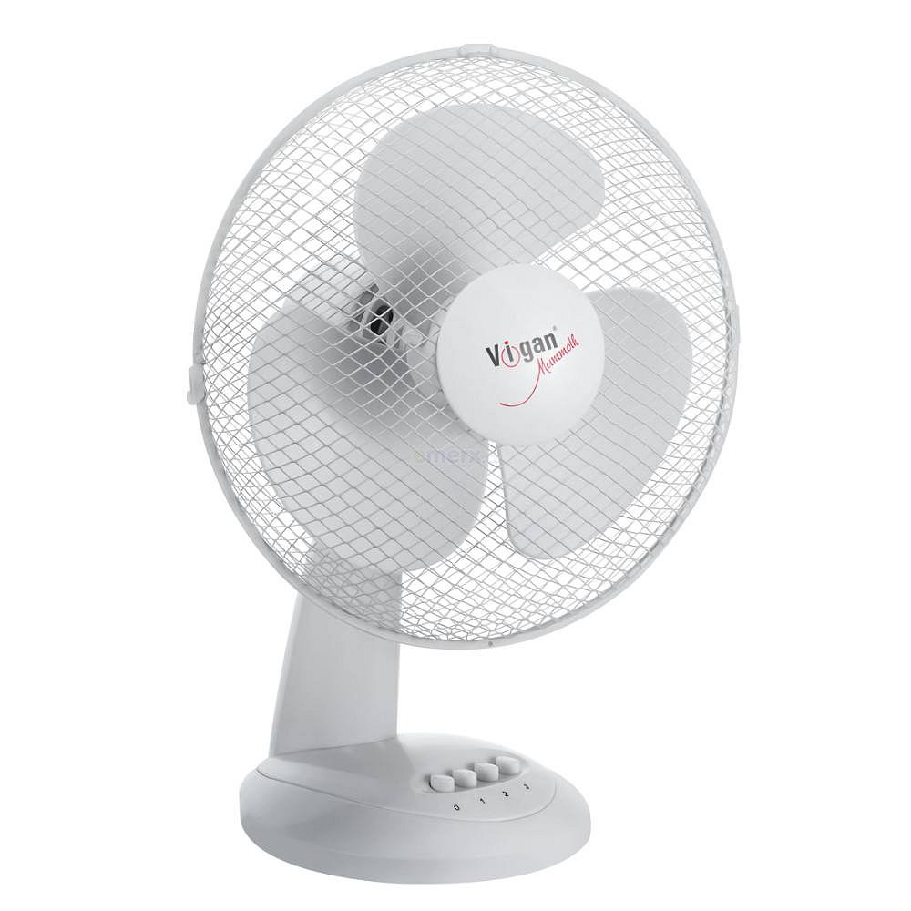 VIGAN MammothStolní ventilátor vhodný pro použití v horkých letních dnech v domácnostech, kancelářích, chalupách a chatách.