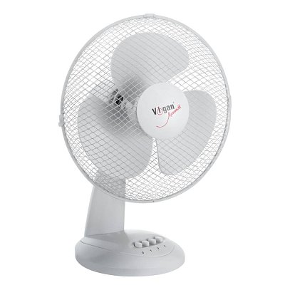 VIGAN MammothStolní ventilátor vhodný pro použití v horkých letních dnech v domácnostech, kancelářích, chalupách a chatách.
