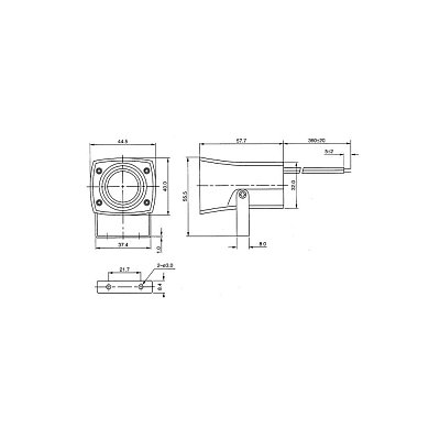 sirénka 45x58mm 6-12V DC, min. 105dB, 200mA