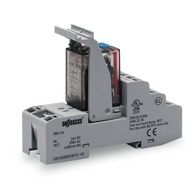 Relé modul na DIN 24VDC přepínací 4x5A/250VAC