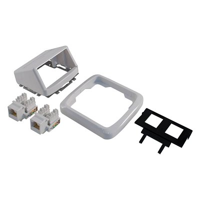 Tango Datová zásuvka UTP CAT5E 2xRJ45 WHkey bílá