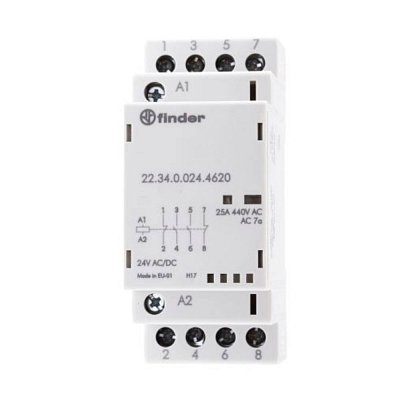 Modulový stykač 24V 25A 4p