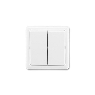 Vypínač dvojitý střídavý č. 6+6 Classic bílý