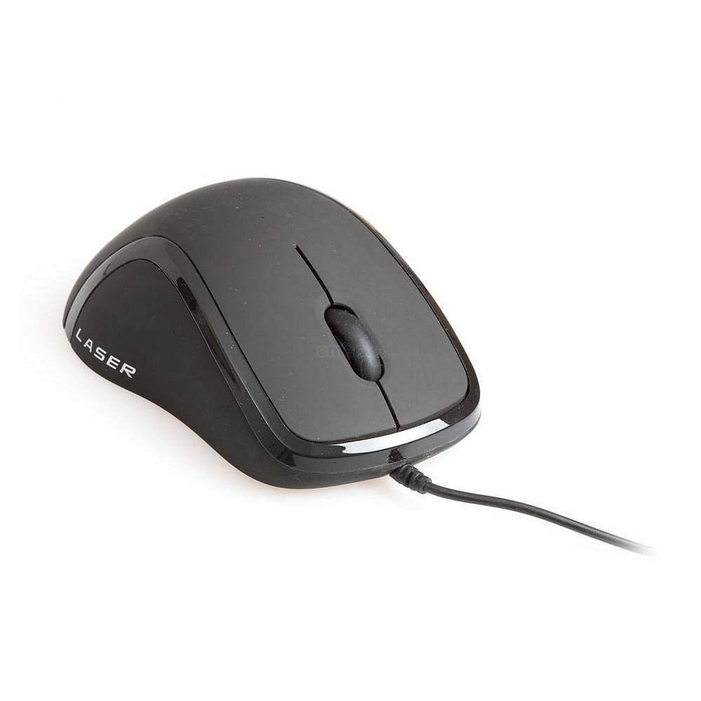Myš s laserovým snímačem 1600DPI, USB připojení.