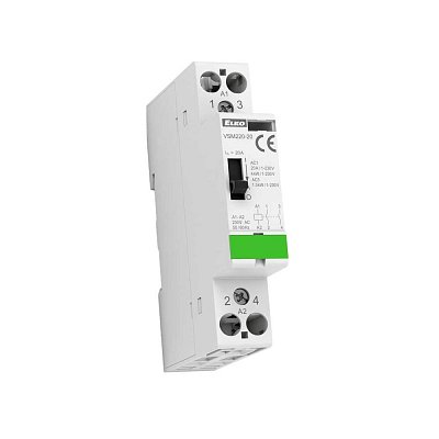 Instalační stykač s manuálním ovládáním 2x20A