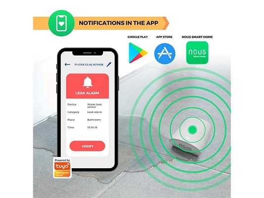 Smart detektor úniku vody NOUS E4 ZigBee Tuya