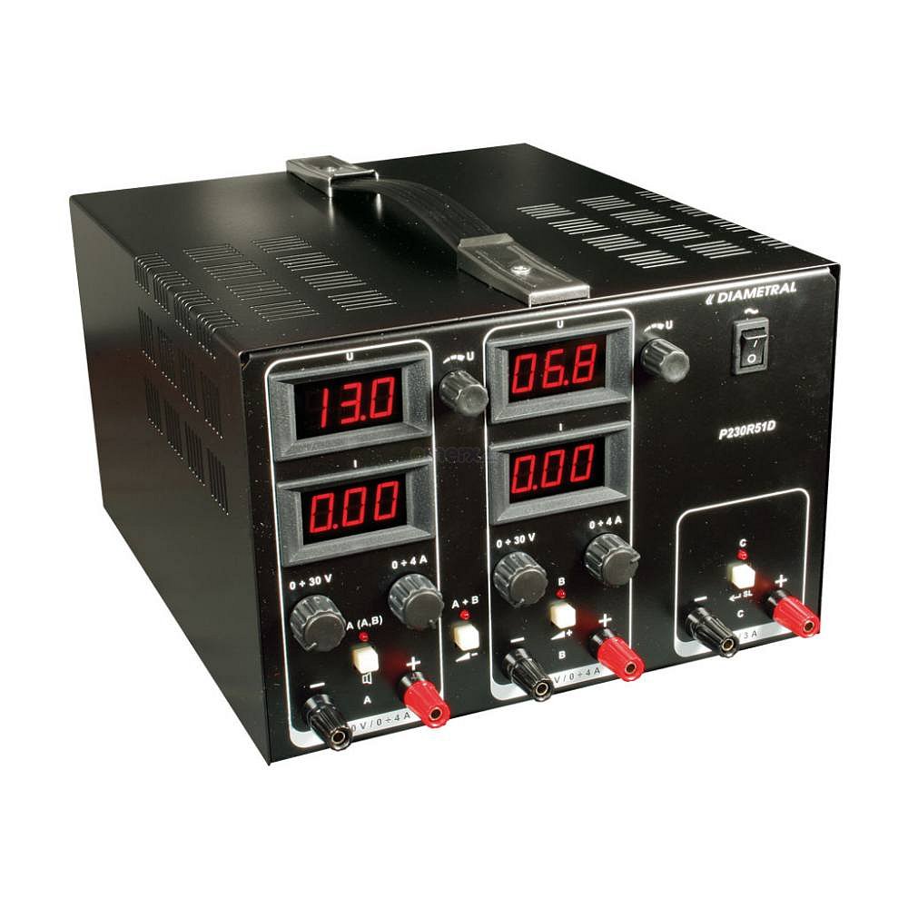DC laboratorní zdroj 0-30V/4A, 5V/3A nebo 0-60V