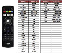Haier LE55M7000CF náhradní dálkový ovladač jiného vzhledu