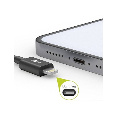 Kabel USB 3.1 konektor C vidlice - Lightning vidlice, bílý, 2m