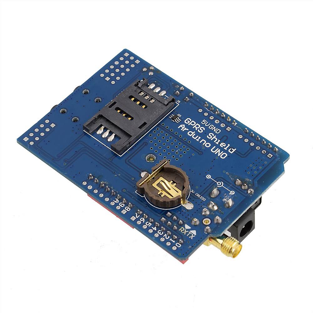 Shield pro pratformu Arduino UNO; GSM modul SIM900; vestavěná anténa 900/ 1800MHz; držák pro SIM kartu.