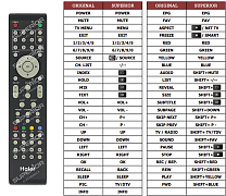 Haier LET19C550H náhradní dálkový ovladač jiného vzhledu