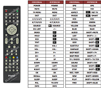 Haier LET22C400F náhradní dálkový ovladač jiného vzhledu