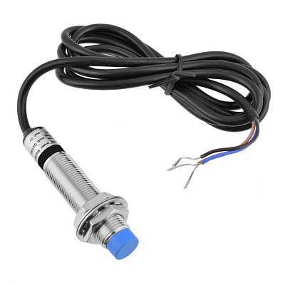 Indukční čidlo, M12, 0-4 mm, PNP/NO, průměr čidla 12mm, kabel