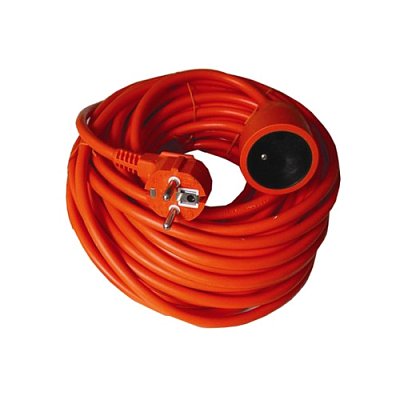 Prodlužovací kabel 3 x 1mm2, 230V, 20m, 1x zásuvka, oranžový
