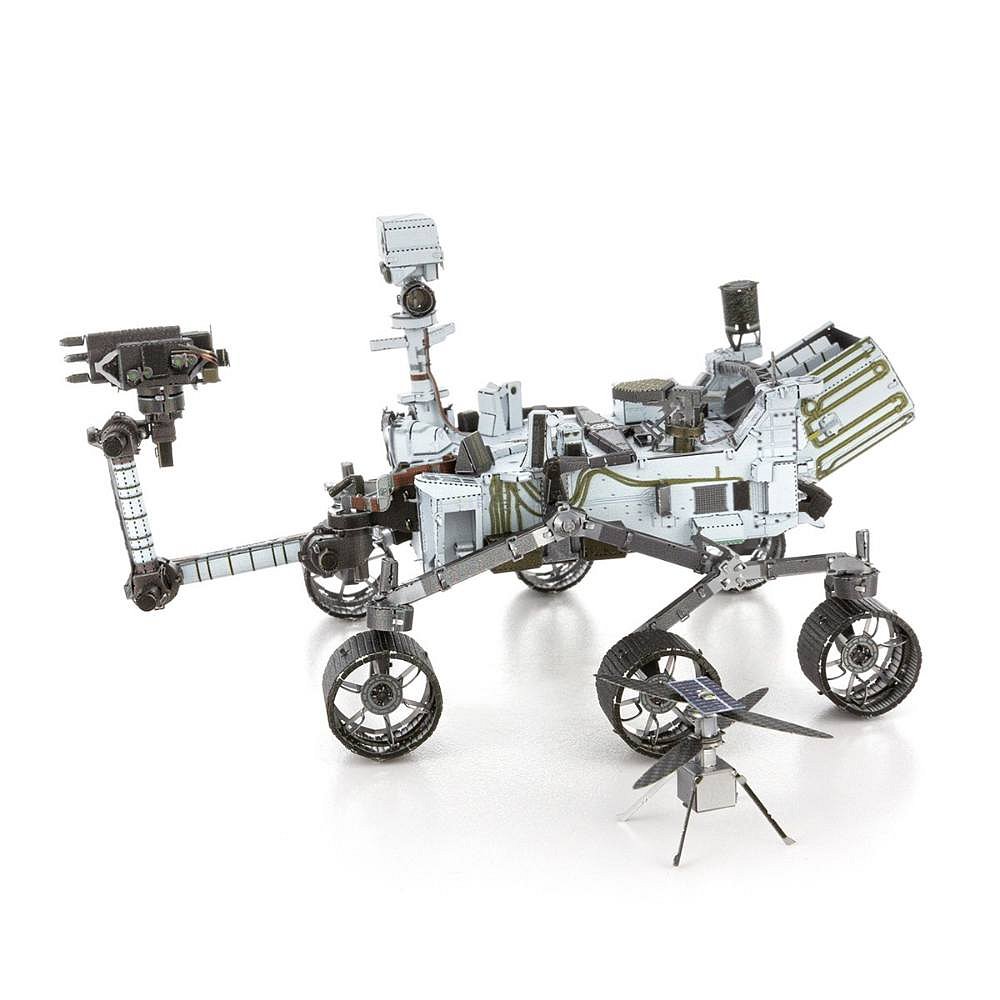 Stavebnice kovového 3D modelu Mars rover Perseverance & Ingenuity helicopter