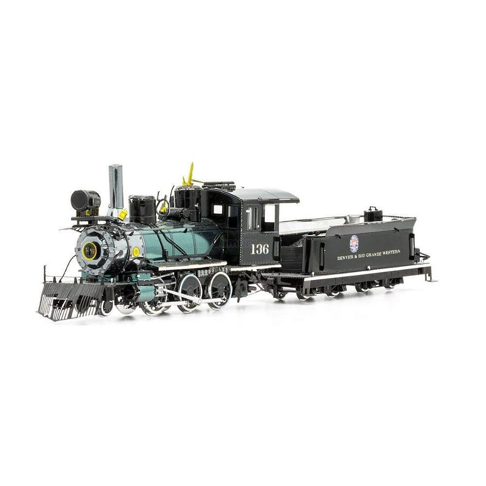 Stavebnice 3D kovového modelu Wild West, lokomotiva 2-6-0