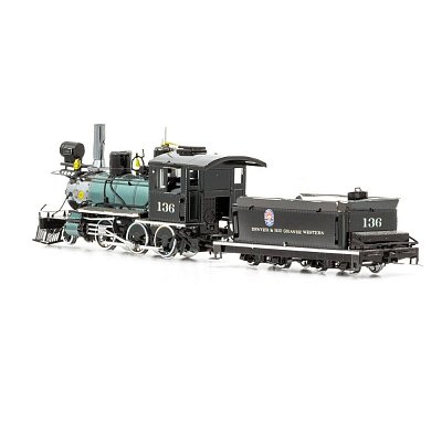 Stavebnice 3D kovového modelu Wild West, lokomotiva 2-6-0