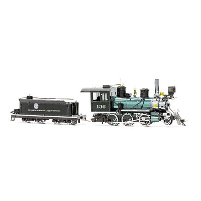 Stavebnice 3D kovového modelu Wild West, lokomotiva 2-6-0