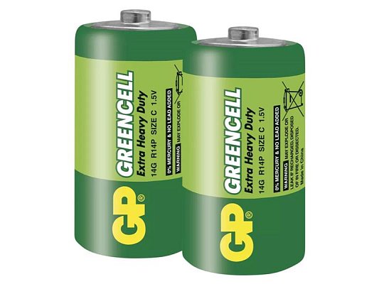 Baterie C (R14) Zn-Cl GP Greencell 2ks