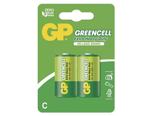 Baterie C (R14) Zn-Cl GP Greencell 2ks