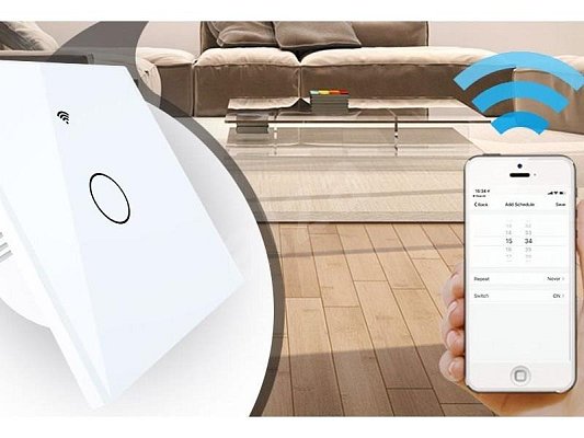 Smart vypínač osvětlení MOES Light Button Switch WS-EU1 WiFi Tuya