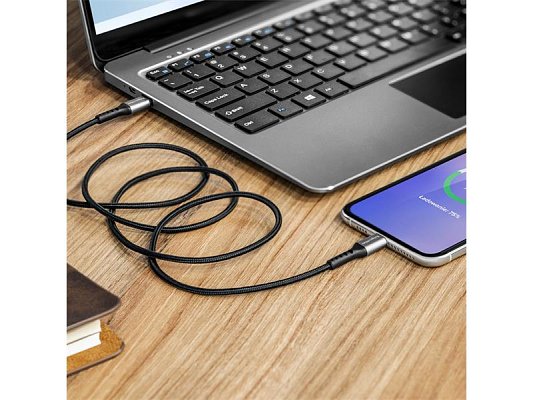 Kabel KRUGER & MATZ KM1267 USB-C/Lightning C94 MFi 1m Black