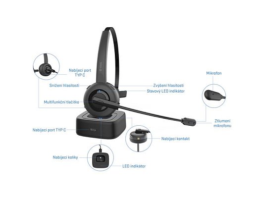 Sluchátka Bluetooth YENKEE YHP 50BT