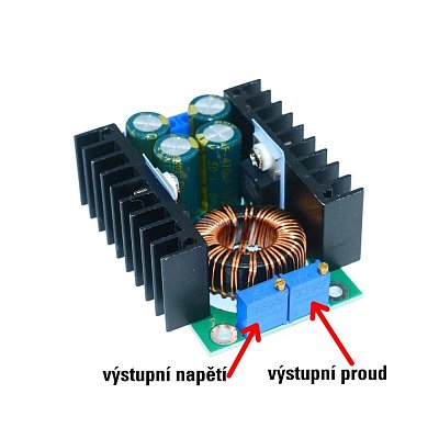 Modul DC/DC měniče zdroje konstatního napětí. Regulovatelné výstupní napětí 1,25 - 35 V při max 10 A