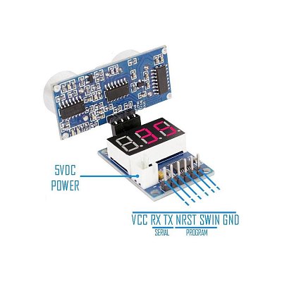 Tester pro ultrazvukové měřiče vzdálenosti HC-SR04 a SR05.