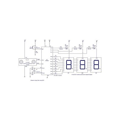 Tester pro ultrazvukové měřiče vzdálenosti HC-SR04 a SR05.